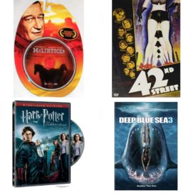 DVD Assorted Movies 4 Pack Fun Gift Bundle: McLintock!, 42nd Street, Harry Potter and the Goblet of Fire, Deep Blue Sea 3