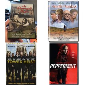 DVD Assorted Movies 4 Pack Fun Gift Bundle: The Hanged Man, A Month of Sundays, Tower Heist, Peppermint