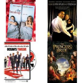 DVD Assorted Movies 4 Pack Fun Gift Bundle: The Break-Up, Good People Bad Things, OCEANS TWELVE MOVIE, Princess Bride, The