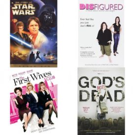 DVD Assorted Movies 4 Pack Fun Gift Bundle: The Story of Star Wars Bonus, Disfigured, The First Wives Club, God's Not Dead