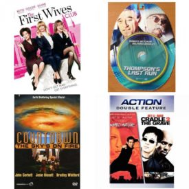 DVD Assorted Movies 4 Pack Fun Gift Bundle: The First Wives Club, Thompsons Last Run, Countdown The Skys On Fire, ROMEO MUST DIE & CRADLE 2 GRAVE