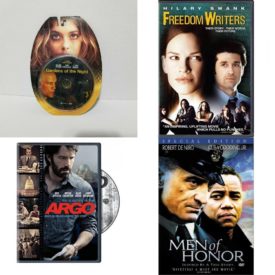 DVD Assorted Movies 4 Pack Fun Gift Bundle: Gardens of the Night, Freedom Writers, Argo, Men of Honor