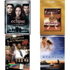 DVD Assorted Movies 4 Pack Fun Gift Bundle: SUMMIT BY WHITE MOUNTAIN The Twilight Saga Eclipse, Lost in Translation, Ladysmith Black Mambazo: Live!, Evening