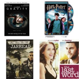 DVD Assorted Movies 4 Pack Fun Gift Bundle: Gravity, Harry Potter and the Prisoner of Azkaban, Jarhead, The Last Word