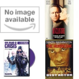 DVD Assorted Movies 4 Pack Fun Gift Bundle: Tristan & Isolde, Disclosure, Our Brand Is Crisis, The Hurricane