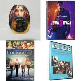 DVD Assorted Movies 4 Pack Fun Gift Bundle: Gardens of the Night, John Wick: Chapter 3 – Parabellum, Courageous: Honor Begins at Home, Who Gets The House: Liking Someone Really Boils Down to Simply Making a Choice (DVD)