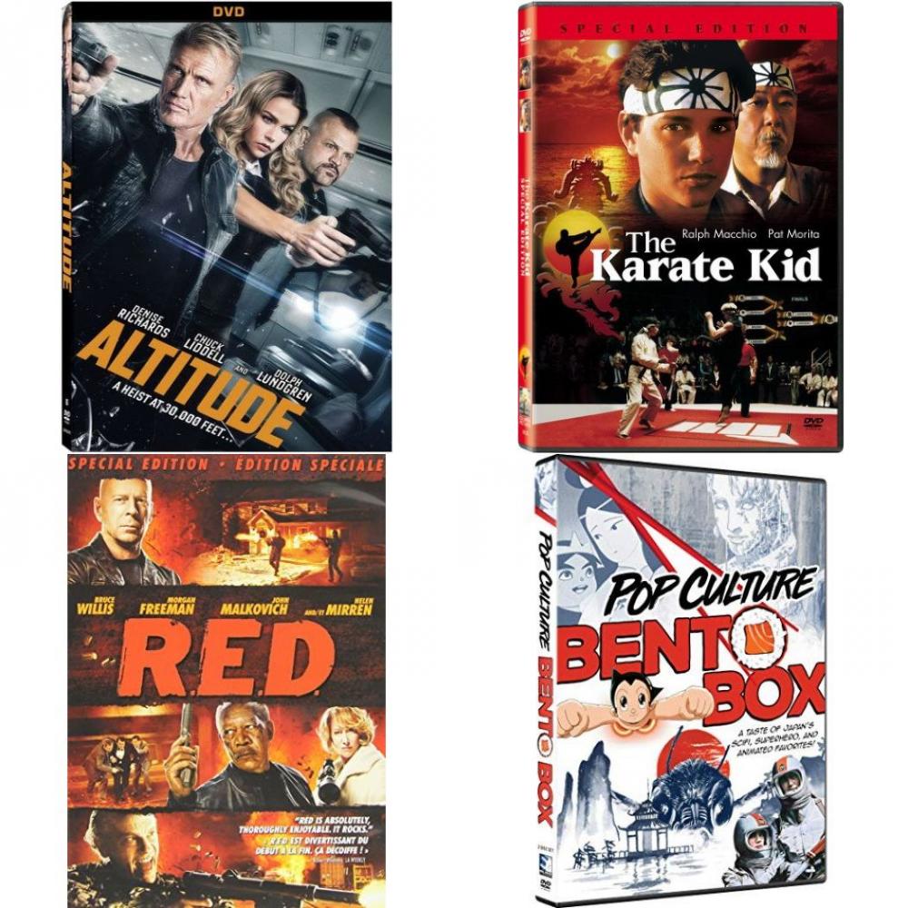 DVD Assorted Movies 4 Pack Fun Gift Bundle: Altitude, The Karate Kid,  SUMMIT BY WHITE MOUNTAIN, Pop Culture Bento Box - Nokomis Bookstore & Gift  Shop