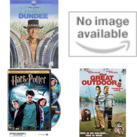 DVD Assorted Movies 4 Pack Fun Gift Bundle: Crocodile Dundee, Cold Harvest Sterling Entertainment, Harry Potter and the Prisoner of Azkaban, The Great Outdoors