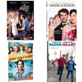 DVD Assorted Romance Movies DVD 4 Pack Fun Gift Bundle: It Could Happen To You  Made of Honor  HENRY POOLE IS HERE /WS & PS/ENG & SPAN-SUB  Paper Heart
