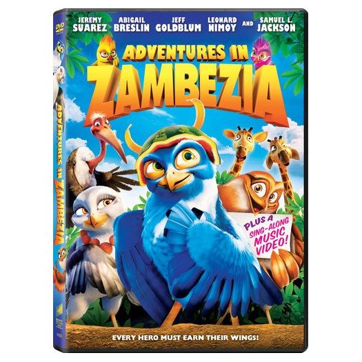 DVD Children's Movies 4 Pack Fun Gift Bundle: Adventures in Zambezia, Frozen, A Little Game, WERE BACK-DINOSAURS STORY