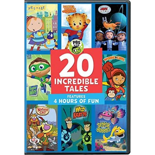 DVD Children's Movies 4 Pack Fun Gift Bundle: PBS Kids: 20 Incredible Tales, Adventure Kids Pack 10 Great Movies, Heroes of Bikini Bottom, Paddington 2
