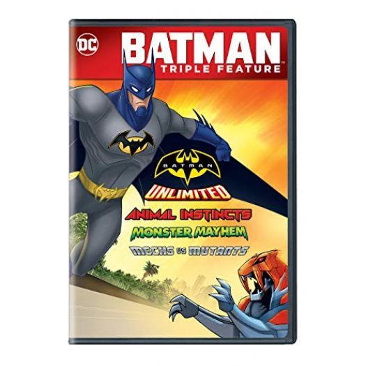 DVD Children's Movies 4 Pack Fun Gift Bundle: Pixels, Batman Unlimited Triple Feature, Adventures in Zambezia, The Tale of Despereaux