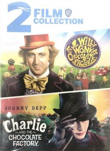 DVD Assorted Multi-Feature Movies 4 Pack Fun Gift Bundle: 2 Movies: Rocky 1 & 2   2 Movies: Willy Wonka and the Chocolate Factory / Charlie and the Chocolate Chocolate Factory  5 Movies: Comedy Collection  2 Movies: Crocodile Dundee-Crocodile Dundee II