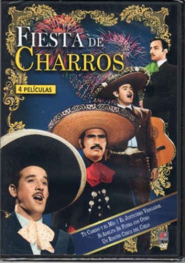 DVD Spanish Speaking Movies 4 Pack Fun Gift Bundle: Fiesta De Charros. 4 Peliculas  Perros  Cria  Exxceso
