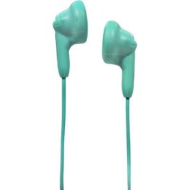 Magnavox MHP4820-TL Gummy Earbuds in Teal Stereo Durable Rubberized Cable