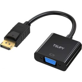 DisplayPort to VGA Adapter, TSUPY DP to VGA Converter Male to Female DP VGA Gold Plated Adapters Compatible with Computer,Laptop,Monitor,Projector,HDTV and More