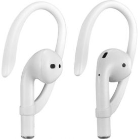 AirPods Ear Hooks Compatible with Apple AirPods 1, 2, 3 and Pro, Xoomz Anti-Slip Sports Ear Hooks for AirPods 1, 2, 3 and Pro - White