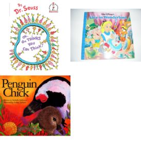 Children's Fun & Educational 4 Pack Hardcover Book Bundle (Ages 3-5): Oh, The Thinks You Can Think! Beginner Books, Walt Disneys Alice in Wonderland, Penguin Chick Board book, The Very Busy Spider