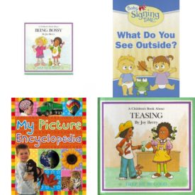 Children's Fun & Educational 4 Pack Hardcover Book Bundle (Ages 3-5): If Big Can, I Can, What Do You See Outside? Baby Signing Time! Board book, My Picture Encyclopedia, A Childrens Book About: Teasing Help Me Be Good Series