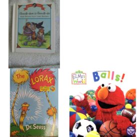 Children's Fun & Educational 4 Pack Hardcover Book Bundle (Ages 3-5): Tweedle-dum & Tweedle-dee and Other Silly-Time Rhymes Little Mother Goose House, Oh, Say Can You Say?, The Lorax, Dr. Seuss Collectors Edition, Elmos World: Balls! Sesame Street Board book