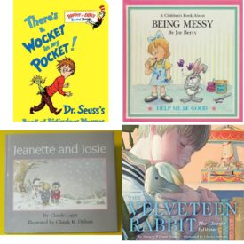 Children's Fun & Educational 4 Pack Hardcover Book Bundle (Ages 3-5): Theres a Wocket in My Pocket! Dr. Seusss Book of Ridiculous Rhymes Board book, Tom Thumb-Pop-Up Story Book, Jeanette and Josie, The Velveteen Rabbit : The Classic Edition New York Times Bestselling Illustrator