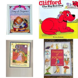Children's Fun & Educational 4 Pack Hardcover Book Bundle (Ages 3-5): Song of Sixpence and More Favorite Rhymes, Clifford, the Big Red Dog and Another Clifford Story, 2 in 1 Fairy Tales; Cinderella/ the Ugly Duckling, Treasury of Poetry Stories & Rhymes