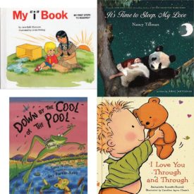 Children's Fun & Educational 4 Pack Hardcover Book Bundle (Ages 3-5): My i book My first steps to reading by Jane Belk Moncure 1984-11-08, Its Time to Sleep, My Love, Down by the Cool of the Pool, I Love You Through And Through