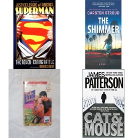 Assorted Novels Paperback Book Bundle (4 Pack): Superman: The Never-Ending Battle Justice League of America Mass Market Paperback, The Shimmer Mass Market Paperback, Another Mans Wife - A Family Circle- Intimate Moments #643 Paperback, Cat & Mouse Alex Cross 4 Mass Market Paperback