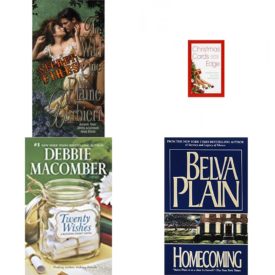 Assorted Romance Paperback Book Bundle (4 Pack): The Wild One: Secret Fires by Elaine Barbieri 2001-02-03 Mass Market Paperback, Christmas Cards from the Edge Mass Market Paperback, Twenty Wishes A Blossom Street Novel, 5 Mass Market Paperback, Homecoming: A Novel Mass Market Paperback