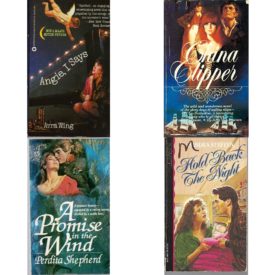 Assorted Romance Paperback Book Bundle (4 Pack): Angie, I Says Mass Market Paperback, China Clipper Mass Market Paperback, A Promise in the Wind Mass Market Paperback, Hold Back the Night Mass Market Paperback