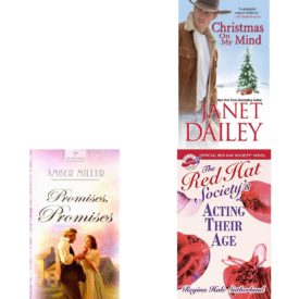 Assorted Romance Paperback Book Bundle (4 Pack): Blithe Spirit Second Chance at Love No 313 Paperback, Christmas on My Mind A Cowboy Christmas Mass Market Paperback, Promises, Promises Libertys Promise, Book 1 Mass Market Paperback, The Red Hat Societys Acting Their Age Mass Market Paperback