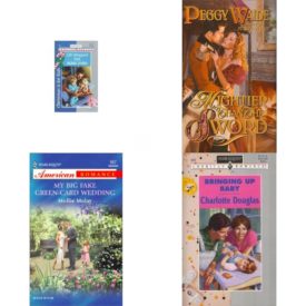 Assorted Harlequin Romance Paperback Book Bundle (4 Pack): Gift Wrapped Dad Christmas Is For Kids Paperback, Mightier Than the Sword Paperback, My Big Fake Green-Card Wedding Mass Market Paperback, Bringing Up Baby Paperback