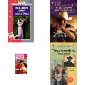 Assorted Harlequin Romance Paperback Book Bundle (4 Pack): Mail Order Cowboy Paperback, A Ranchers Brand of Justice Mass Market Paperback, Rachel And The Tough Guy Paperback, Things Remembered Mass Market Paperback