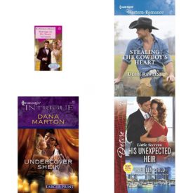 Assorted Harlequin Romance Paperback Book Bundle (4 Pack): Marriage On His Terms Bachelor Territory Paperback, Stealing the Cowboys Heart Made in Montana Mass Market Paperback, Undercover Sheik Mass Market Paperback, Little Secrets: His Unexpected Heir Mass Market Paperback
