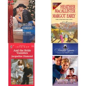 Assorted Harlequin Romance Paperback Book Bundle (4 Pack): The Texans One-Night Standoff Dynasties: The Newports Mass Market Paperback, Home on the Range 2 Novels in 1 Paperback, And The Bride Vanishes Mass Market Paperback, Word of Honor Mass Market Paperback