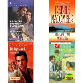Assorted Harlequin Romance Paperback Book Bundle (4 Pack): Be on the Lookout: Bodyguard Orion Security Mass Market Paperback, The Last Two Bachelors: Falling for Him/Ending in Marriage Midnight Sons Series 5-6 Paperback, Bodyguard Mass Market Paperback, Class Act Harlequin Superromance No. 803 Paperback