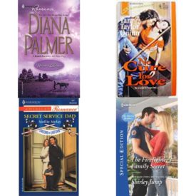 Assorted Harlequin Romance Paperback Book Bundle (4 Pack): Winter Roses Long, Tall Texans Mass Market Paperback, No Cure for Love Harlequin Superromance No. 624 Mass Market Paperback, Secret Service Dad: Grooms in Uniform Harlequin American Romance, No 947 Mass Market Paperback, The Firefighters Family Secret The Barlow Brothers Mass Market Paperback