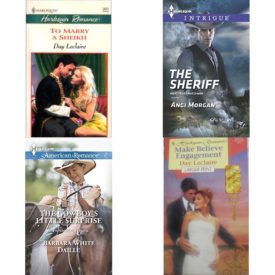 Assorted Harlequin Romance Paperback Book Bundle (4 Pack): To Marry a Sheikh Harlequin Romance, No. 3623 Mass Market Paperback, The Sheriff West Texas Watchmen Mass Market Paperback, The Cowboys Little Surprise The Hitching Post Hotel Mass Market Paperback, Make Believe Engagement Brides Bay Resort Paperback