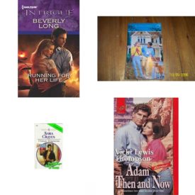 Assorted Harlequin Romance Paperback Book Bundle (4 Pack): Running for Her Life Mass Market Paperback, Foreign Affair Mass Market Paperback, Ultimate Temptation Nanny Wanted! Paperback, Adam Then and Now Reunited Mass Market Paperback