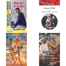 Assorted Harlequin Romance Paperback Book Bundle (4 Pack): The Heart Club Men at Work: Magnificent Men #41 Mass Market Paperback, Blackmailed Down the Aisle Harlequin Presents Mass Market Paperback, Wanted: One Mommy #1298 Mass Market Paperback, Lone Star Valentine McCabe Multiples Mass Market Paperback