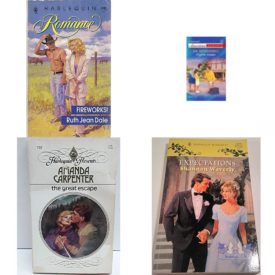 Assorted Harlequin Romance Paperback Book Bundle (4 Pack): Fireworks Mass Market Paperback, Dr. Wonderful Paperback, The Great Escape Paperback, Expectations: Weddings, Inc. #2 Harlequin Romance, No 3319 Mass Market Paperback