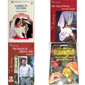 Assorted Silhouette Romance Paperback Book Bundle (4 Pack): Married To The Sheik Virgin Brides Silhouette Romance, 1391 Paperback, THE SECRET PRINCE Harlequin Desire Mass Market Paperback, Return Of Adams Cade Man Of The Month/Men Of Belle Terre Desire, 1309 Mass Market Paperback, Marry - Me Christmas Silhouette Yours Truly Paperback