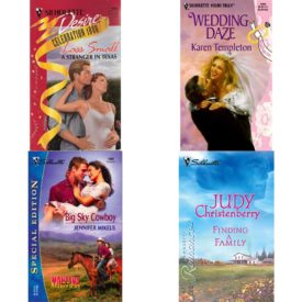 Assorted Silhouette Romance Paperback Book Bundle (4 Pack): Stranger In Texas Silhouette Desire Paperback, Wedding Daze Silhouette Yours Truly, No. 64 Paperback, Big Sky Cowboy Montana Mavericks Silhouette Special Edition  Paperback, Finding a Family Silhouette Romance # 1762 Paperback