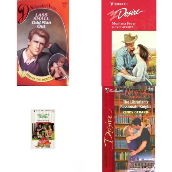 Assorted Silhouette Romance Paperback Book Bundle (4 Pack): Odd Man Out Silhouette Desire Paperback, Montana Fever Made In Montana Silhouette Desire Paperback, One ManS Promise Fabulous Fathers Silhouette Romance Paperback, The Librarians Passionate Knight Dynasties:The Barones Mass Market Paperback