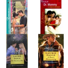 Assorted Silhouette Romance Paperback Book Bundle (4 Pack): The Knights Kiss Paperback, Dr. Mommy From Here To Maternity Silhouette Desire, 1269 Paperback, Her Montana Man Return to Big Sky Country Paperback, A Heros Homecoming Montana Mavericks Paperback