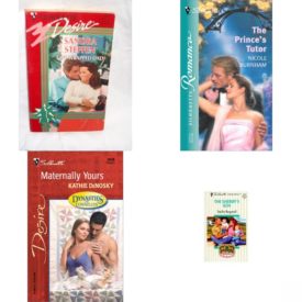 Assorted Silhouette Romance Paperback Book Bundle (4 Pack): Gift Wrapped Dad Silhouette Desire series, No. 972 Paperback, The Princes Tutor Paperback, Maternally Yours Dynasties: The Connellys Harlequin Desire Mass Market Paperback, SheriffS Son Twins On The Doorstep Silhouette Romance, No 1218 Paperback
