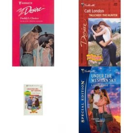 Assorted Silhouette Romance Paperback Book Bundle (4 Pack): Daddys Choice Silhouette Desire, No 983 Paperback, Tallchief: The Hunter The Tallchiefs Harlequin Desire Mass Market Paperback, Granted: Big Sky Groom Best-Kept Wishes Silhouette Romance, No 1277 Paperback, Under The Western Sky Canyon Country Paperback