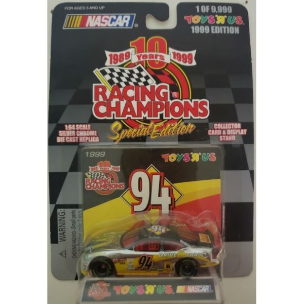 1999 Racing Champions Special Edition TOYS R US #94 Ford Taurus Mc Donald's Drive Thru Silver Chrome Diecast 1/64 Scale