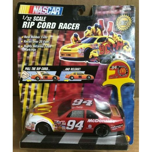 NASCAR #94 Bill Elliott McDonald's 1:32 Rip Cord Racer Car Toy Biz 1997