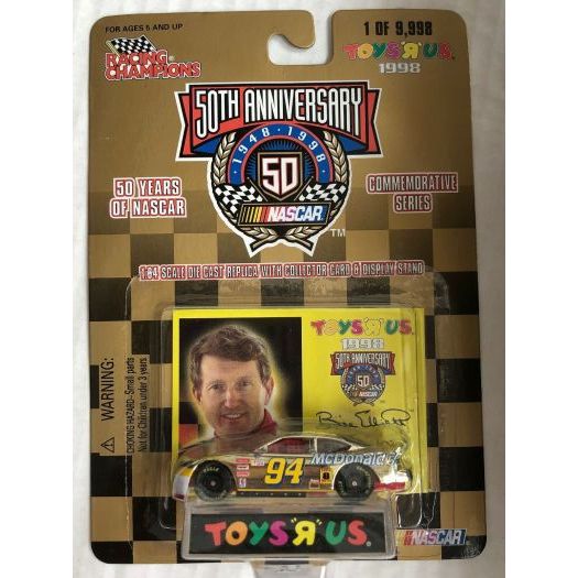 1998 Racing Champions 50th Anniversary Commemorative Series Toys R Us McDonalds Car Bill Elliott #94 1:64